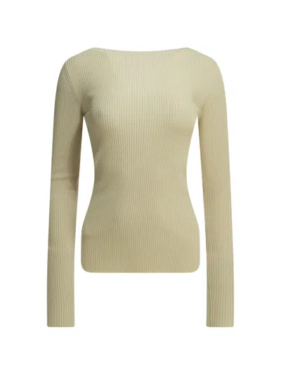 Rick Owens Al Open-back Sweater In Green