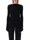 Rick Owens Black Boat Neck Top