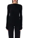 Rick Owens Black Boat Neck Top