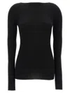 Rick Owens Ribbed-knit Long-sleeved T-shirt In Black