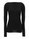 Rick Owens Ribbed-knit Long-sleeved T-shirt In Black