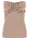 Rick Owens Pink Solid Strapless Top In Pink