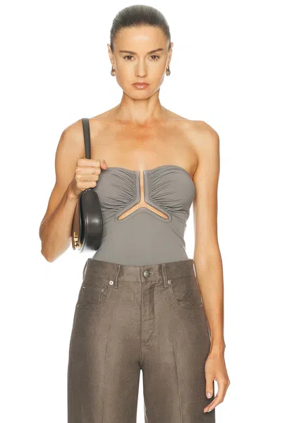 Rick Owens Alannah Bustier Top In Gray