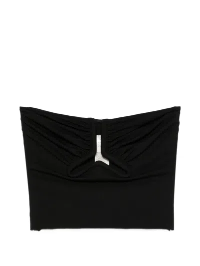 Rick Owens Alannah Strapless Cut-out Stretch-jersey Top In Black