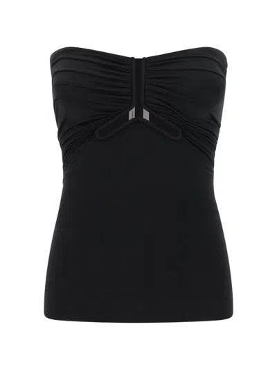 Rick Owens Black Alannah Prong Bustier Top In 09 Black