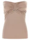 Rick Owens Pink Solid Strapless Top In Pink