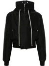 Rick Owens Black Porterville Cropped Alice Bomber Jacket In 黑色