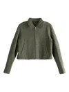 Rick Owens Alice Brad Cropped Zip-up Jacket In Green