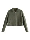 Rick Owens Alice Brad Cropped Zip-up Jacket In Green