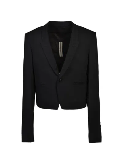 Rick Owens Alice Buckle-strap Jacket In Black