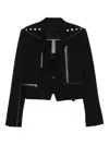 Rick Owens Alice Panelled Jacket In Black