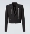 Rick Owens Alice Studded Virgin Wool Blazer In Black