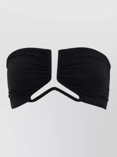 Rick Owens Allanah Bandeau Bikini Top Cut Out In Black