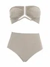 Rick Owens Allanah Bikini Top In Gray