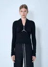 Rick Owens Allanah Long Sleeve Top In Blue