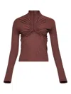 Rick Owens Allanah Long-sleeve Top In Brown