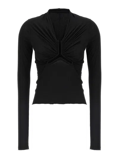 Rick Owens Allanah Ls T Sweater In Black