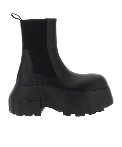 Rick Owens Almond Toe Ankle Boots In Brown