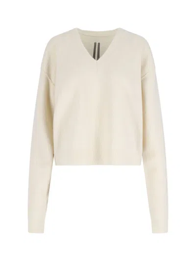 Rick Owens Alpaca And Wool Blend Sweater In Neutral