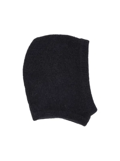 Rick Owens Alpaca Blend Balaclava In Black