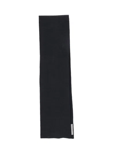 Rick Owens Alpaca Blend Scarf In Black