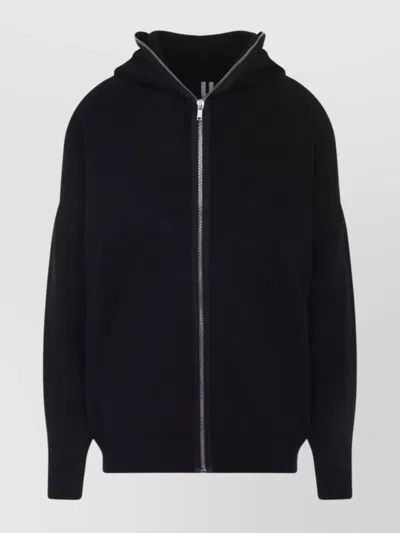 RICK OWENS ALPACA BLEND ZIP-UP HOODIE