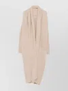 Rick Owens Alpaca Knit Long Cardigan Pockets In Neutral