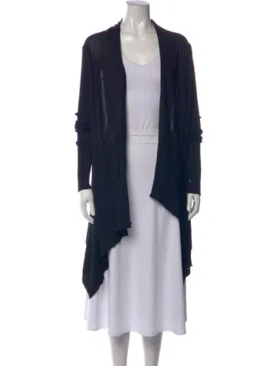 Pre-owned Rick Owens Alpaca Open Front Sweater In Black