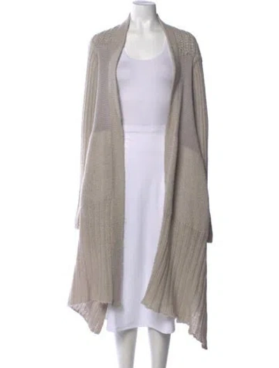 Pre-owned Rick Owens Alpaca Open Front Sweater In Neutrals
