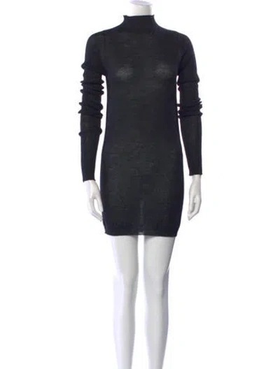 Pre-owned Rick Owens Alpaca Turtleneck Sweater In Black