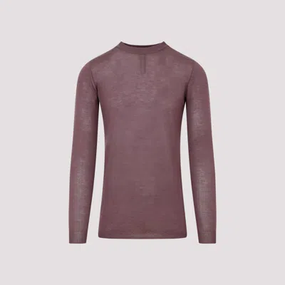 Rick Owens Level Turtle Neck Sweater In Pink & Purple