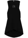 Rick Owens Amphora Prong Midi Dress In Black