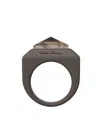 Rick Owens Anello Crystal Pyramid