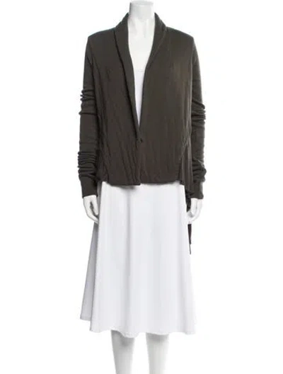Pre-owned Rick Owens Angora Jacket In Green