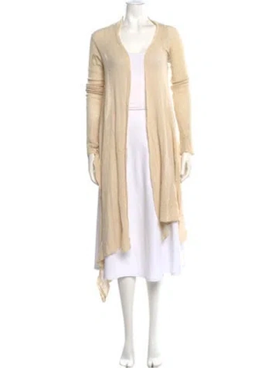 Pre-owned Rick Owens Angora Open Front Sweater In Neutral