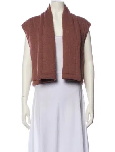 Pre-owned Rick Owens Angora Vest In Brown
