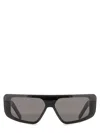 Rick Owens Angular Black Acetate Sunglasses In Black