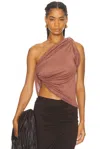 Rick Owens Anita Top In Brown