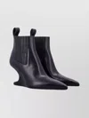 Rick Owens Ankle Boot With Pointed Toe And Sculptural Heel In Black