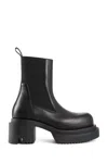 Rick Owens Beatle Bogun 60 Leather Ankle Boots In Black