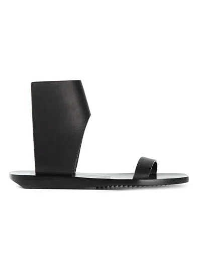 Rick Owens Ankle Guard Sandals In Black
