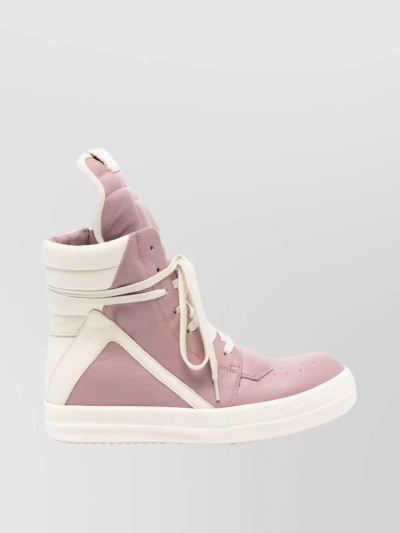 Rick Owens Ankle-high Geometric Panels In Pink