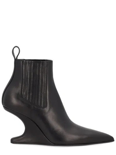 Rick Owens Ankle Sharp Boot In Black
