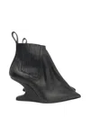 Rick Owens Ankle Taco Boots In Black