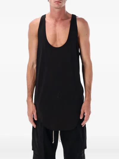 Rick Owens Anthem Cotton Tank Top In Black