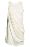 Rick Owens Draped Cotton Sleeveless Top In Neutral Palette In Natural
