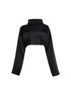 Rick Owens Anthem Flight Crop Jacket In Black
