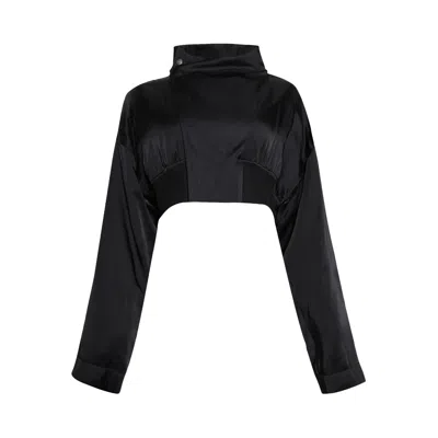 Pre-owned Rick Owens Anthem Flight Bomber Jacket 'black' | Women's Size 42