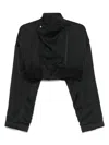Rick Owens Anthem Flight Crop Jacket In Black