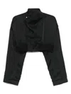 Rick Owens Anthem Flight Crop Jacket In Black